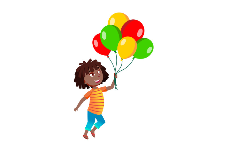 girl-walk-with-air-balloons-bunch-outside-vector