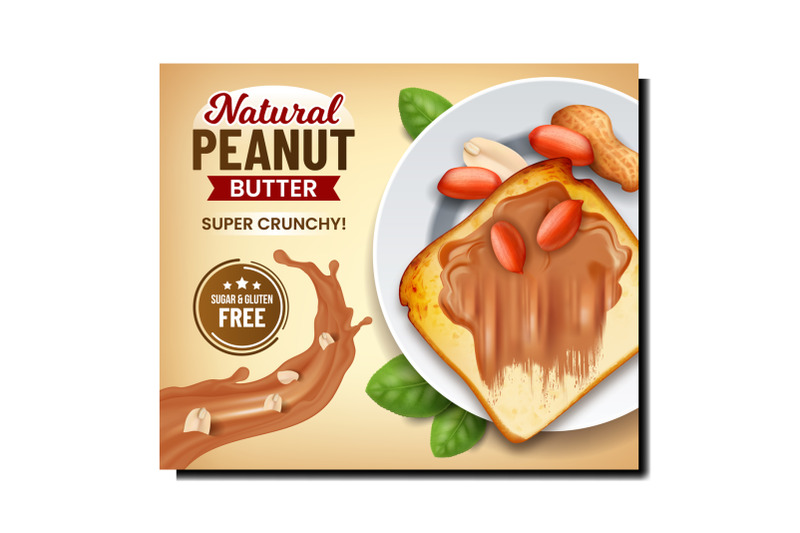 natural-peanut-butter-promotional-banner-vector