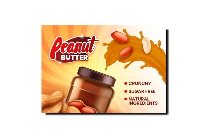 peanut-butter-food-creative-promo-poster-vector