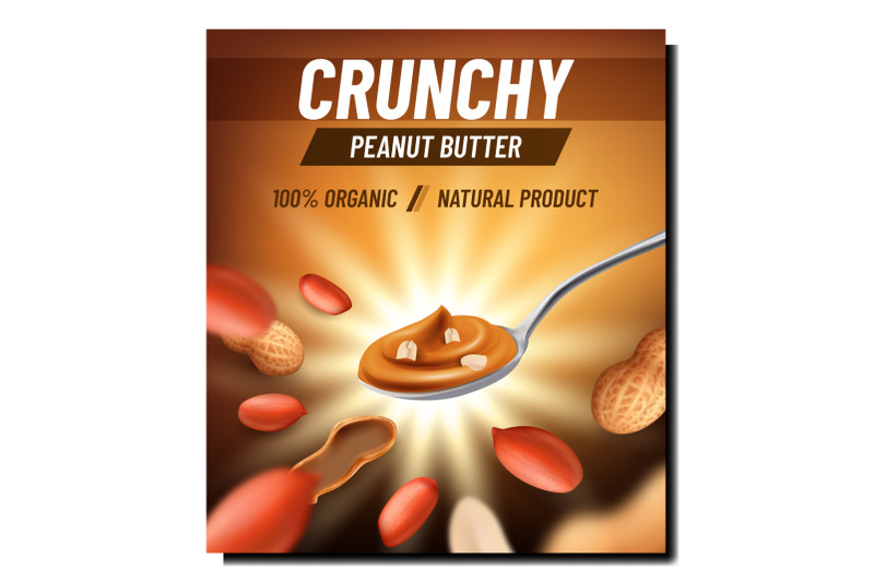 crunchy-peanut-butter-promotional-banner-vector