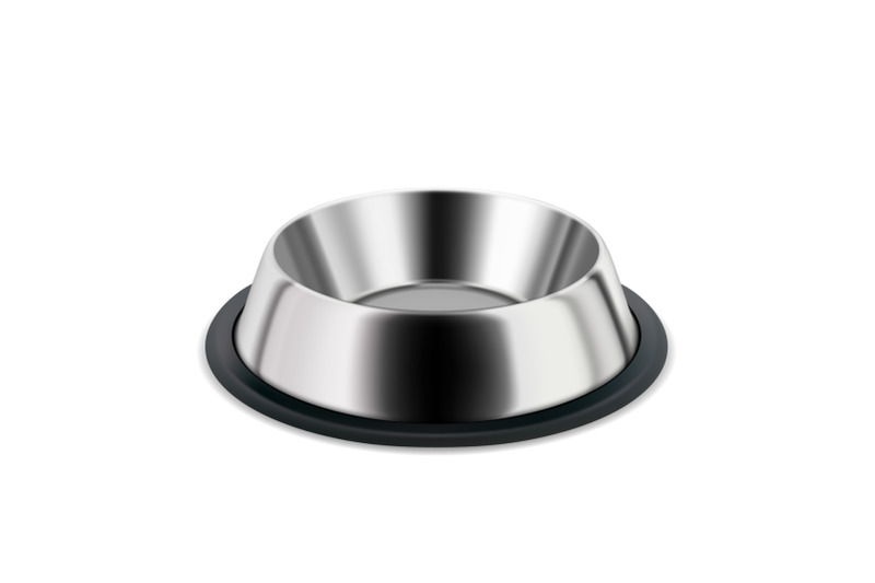 metallic-plate-for-pet-food-and-water-drink-vector