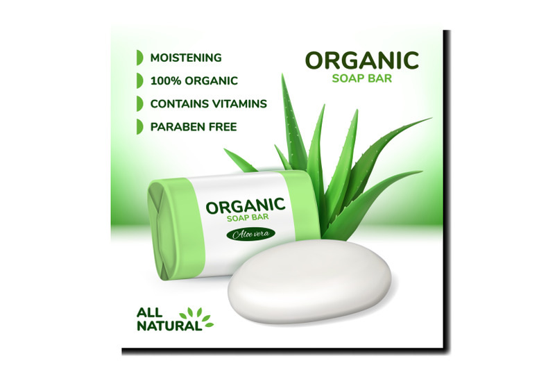 organic-soap-bar-creative-promotion-banner-vector