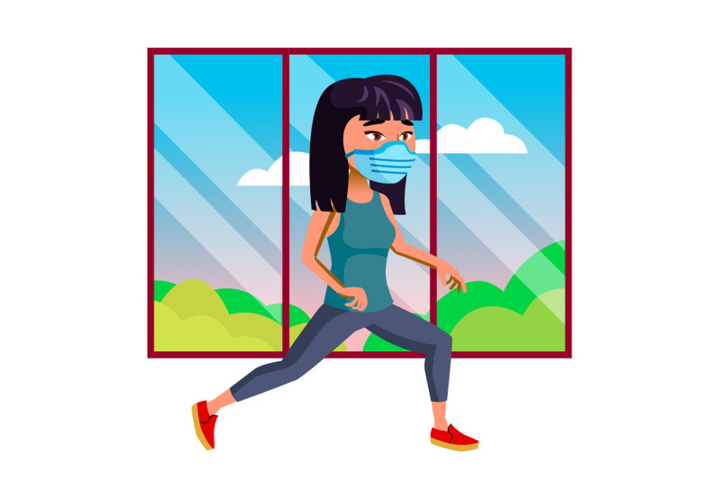 teen-young-girl-wearing-mask-vector