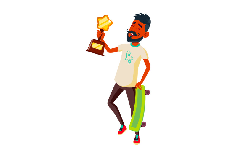 boy-teenager-athlete-celebrate-victory-vector