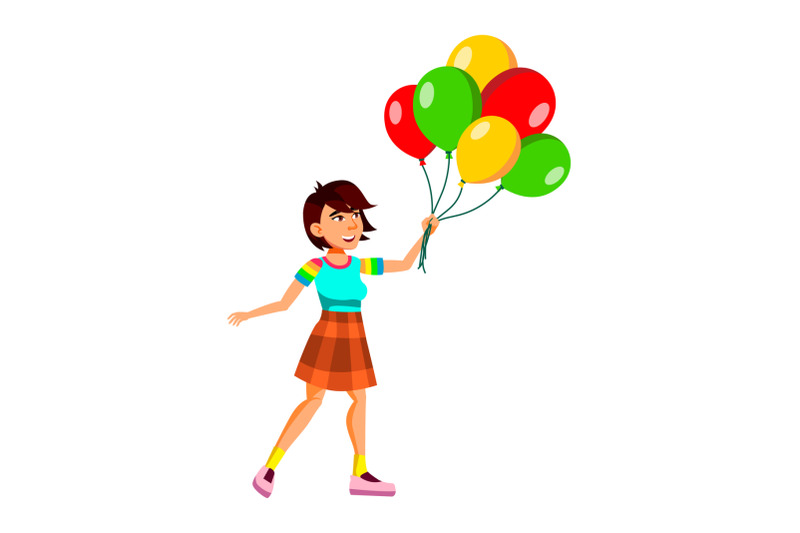 teenager-girl-enjoying-with-air-balloons-vector