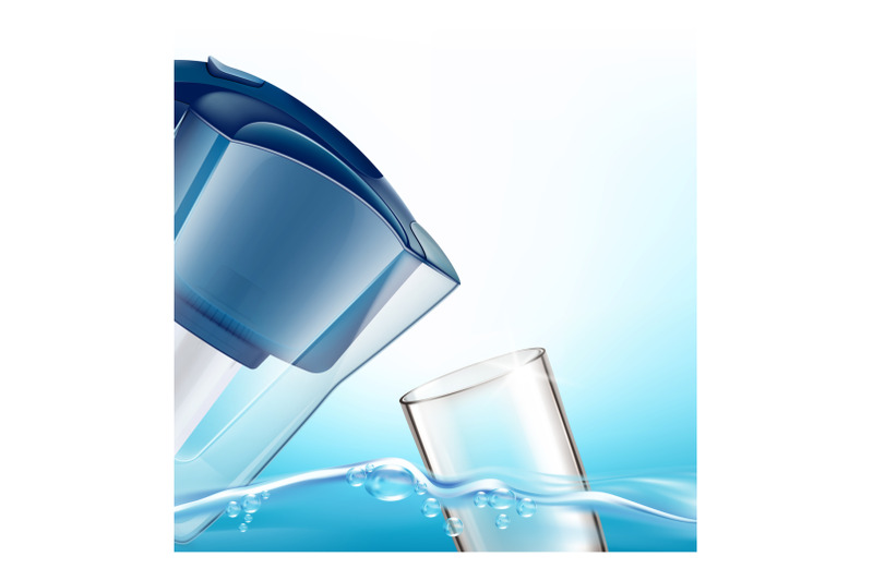 water-filter-jug-creative-promotion-banner-vector