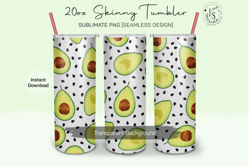 avocado-fruit-20oz-tumbler-sublimation-wraps