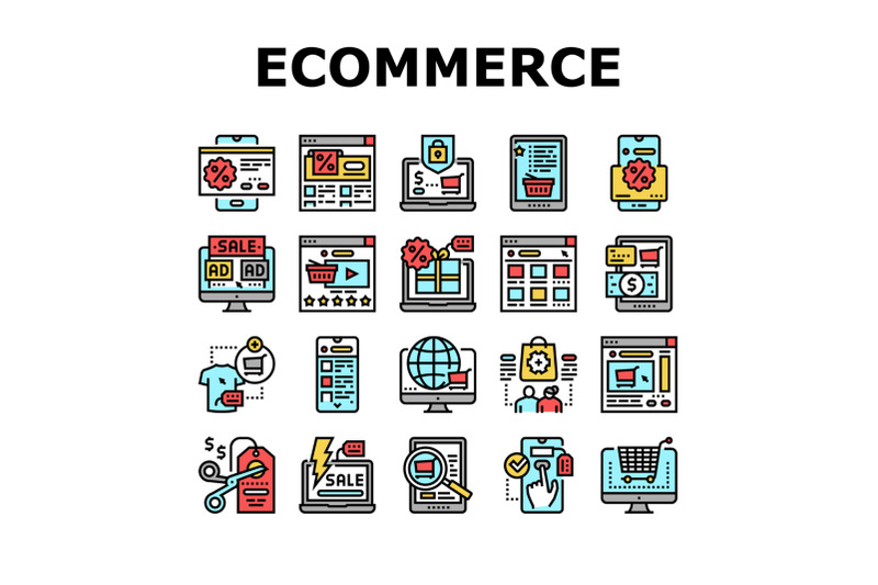 ecommerce-and-online-shopping-icons-set-vector