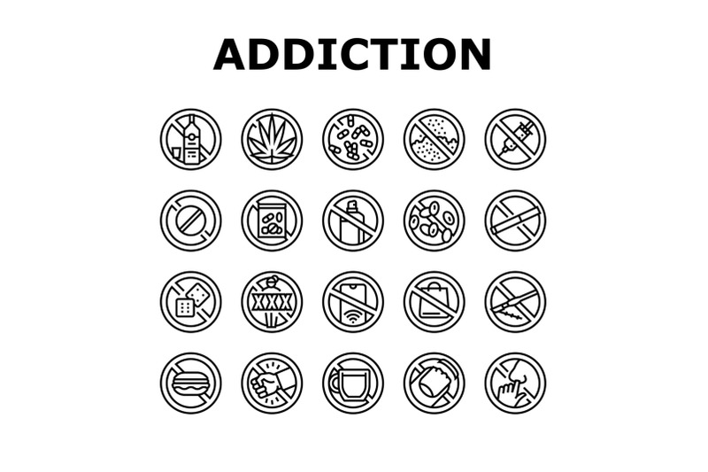 addiction-substance-dependence-icons-set-vector