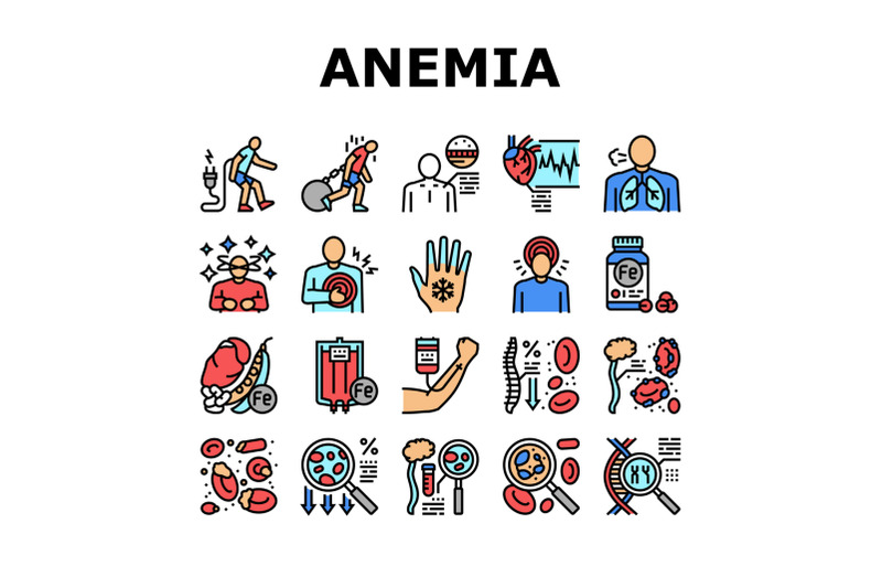 anemia-patient-health-problem-icons-set-vector