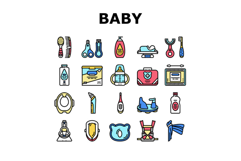 baby-accessories-and-equipment-icons-set-vector