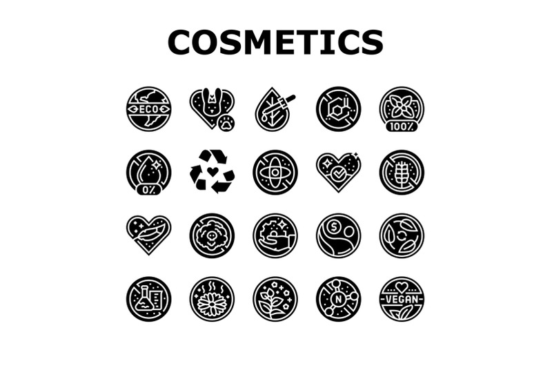 eco-cosmetics-organic-and-bio-icons-set-vector