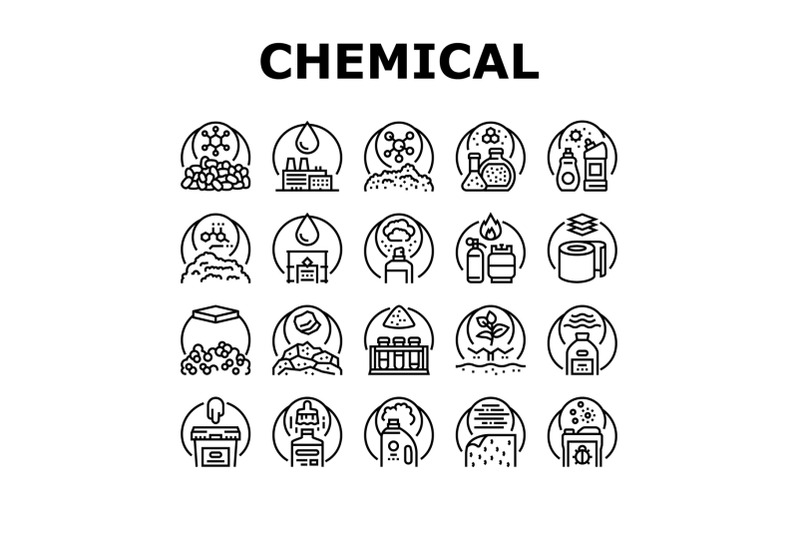 chemical-industry-production-icons-set-vector