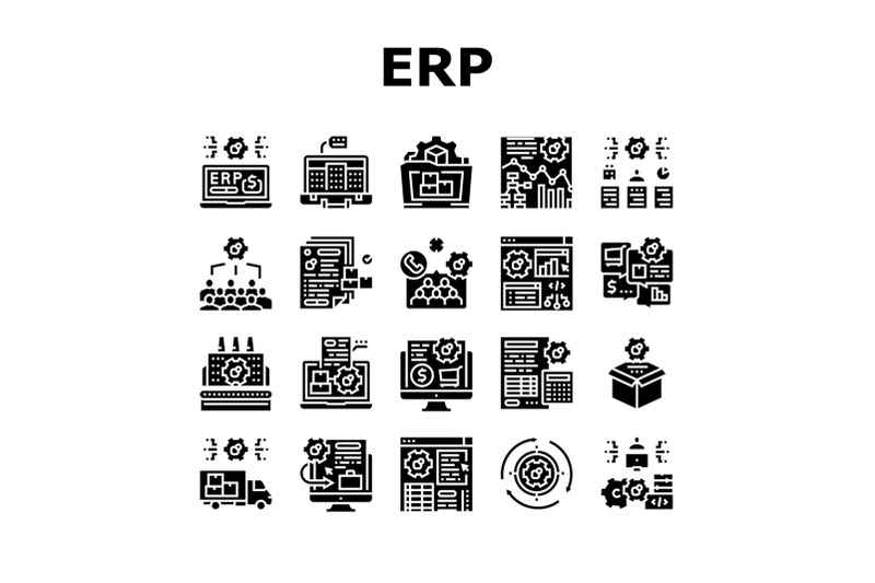 erp-enterprise-resource-planning-icons-set-vector