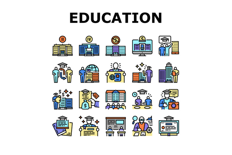 higher-education-and-graduation-icons-set-vector