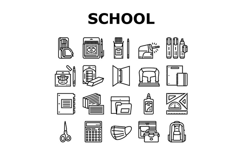 school-supplies-stationery-tools-icons-set-vector