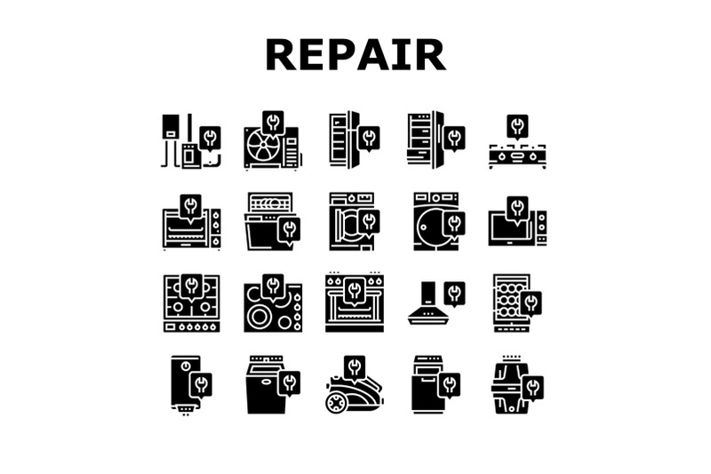 appliances-repair-maintenance-icons-set-vector