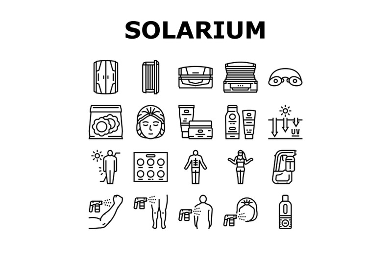 solarium-salon-tanning-service-icons-set-vector