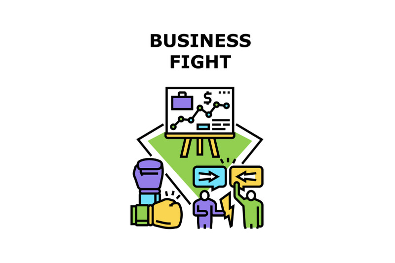 business-fight-vector-concept-color-illustration