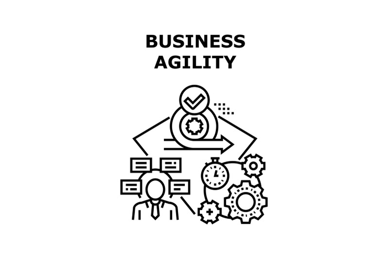 business-agility-vector-concept-black-illustration