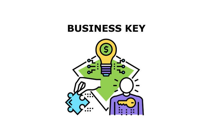 business-key-vector-concept-color-illustration