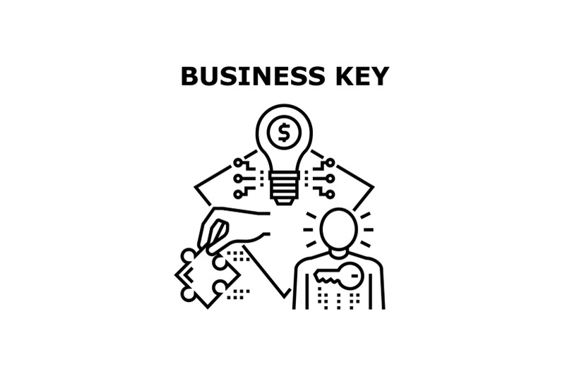 business-key-vector-concept-black-illustration