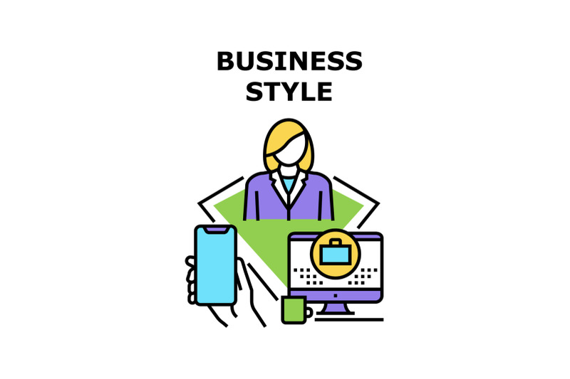 business-style-vector-concept-color-illustration