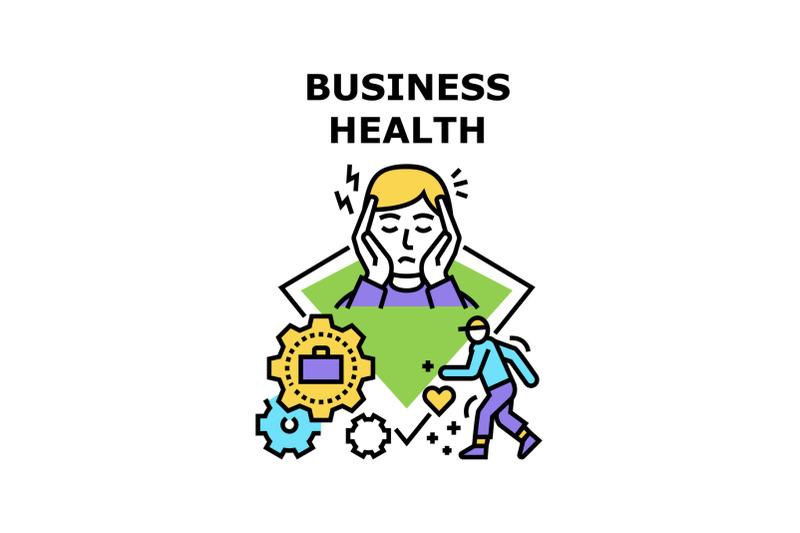 business-health-vector-concept-color-illustration