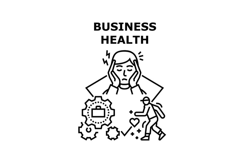 business-health-vector-concept-black-illustration