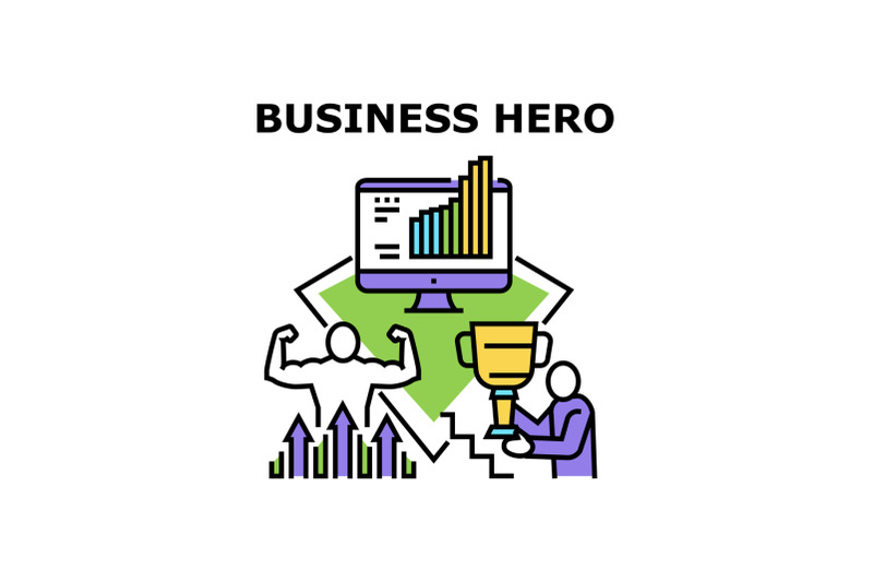 business-hero-icon-vector-illustration