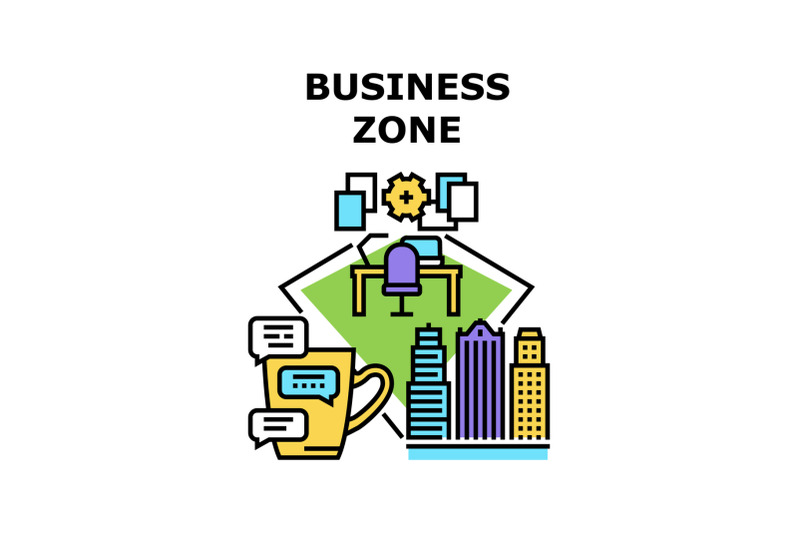 business-zone-icon-vector-illustration