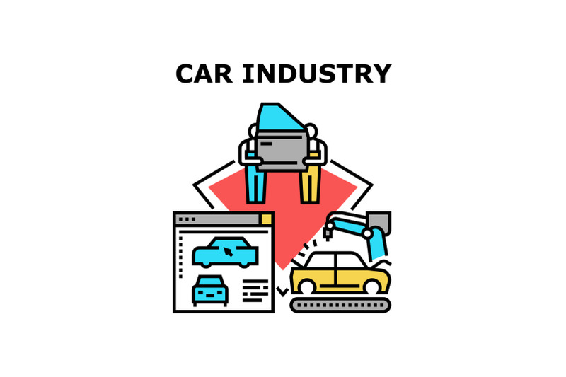 car-industry-vector-concept-color-illustration