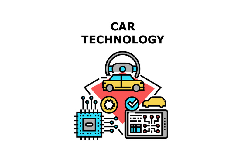 car-technology-vector-concept-color-illustration