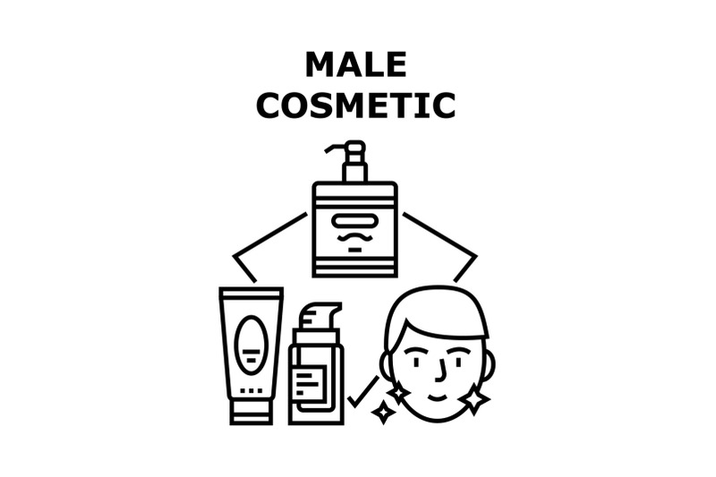 male-cosmetic-vector-concept-black-illustration