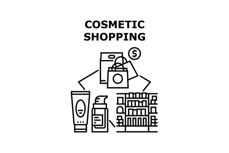 cosmetic-shopping-store-concept-black-illustration