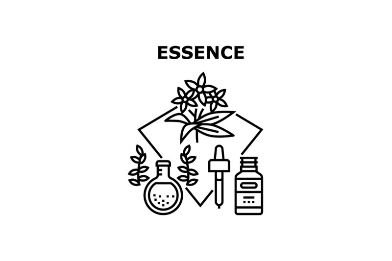 essence-cosmetic-vector-concept-black-illustration