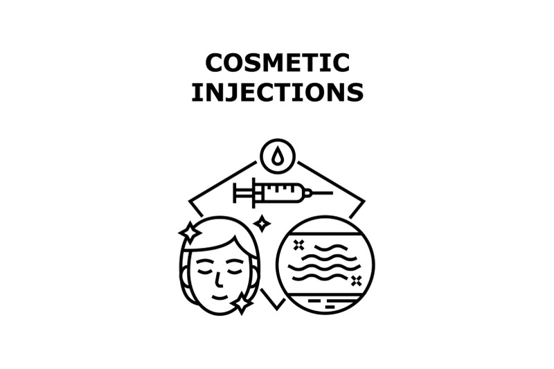 cosmetic-injections-concept-black-illustration