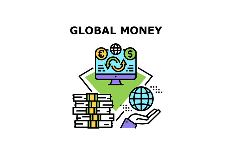 global-money-vector-concept-color-illustration