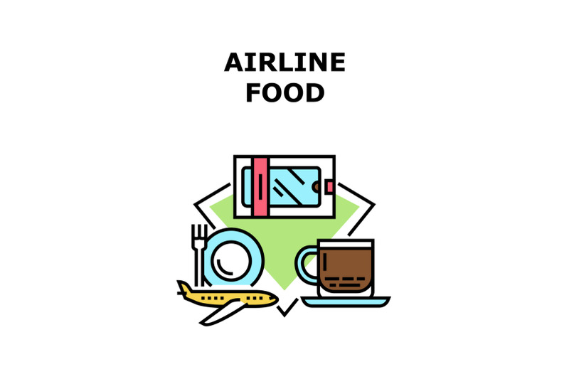 airline-food-vector-concept-color-illustration