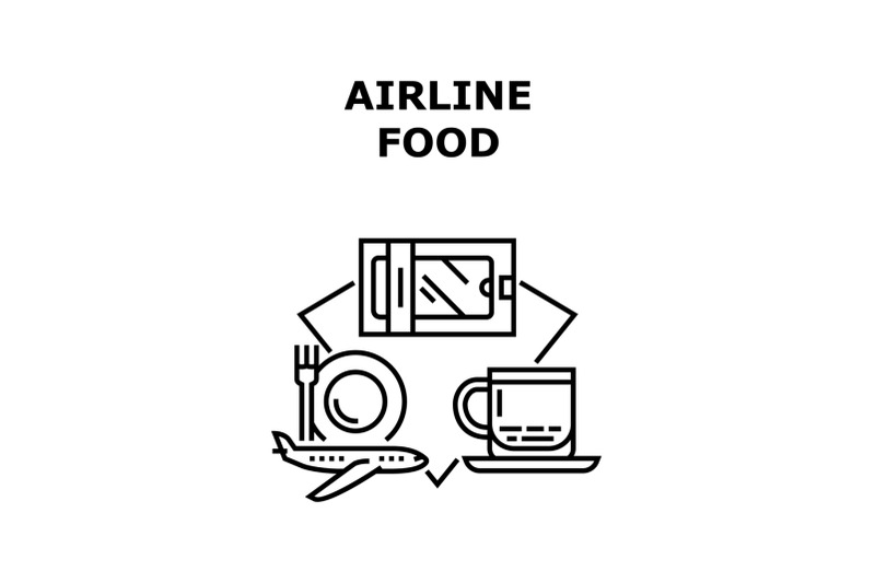 airline-food-vector-concept-black-illustration