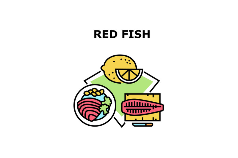 red-fish-meat-vector-concept-color-illustration