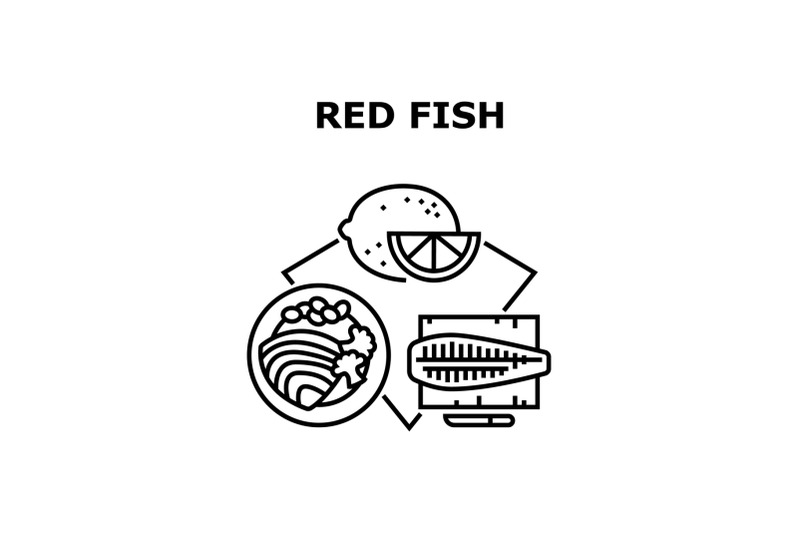 red-fish-meat-vector-concept-black-illustration