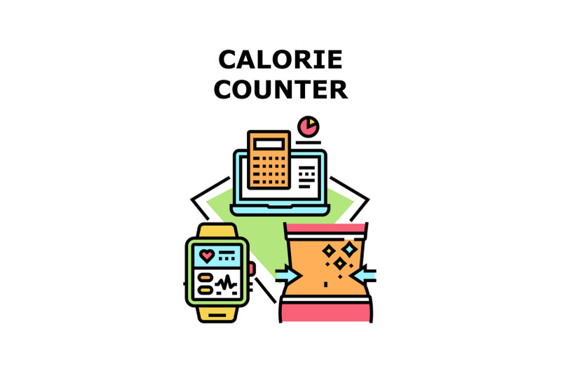 calorie-counter-icons-vector-illustrations