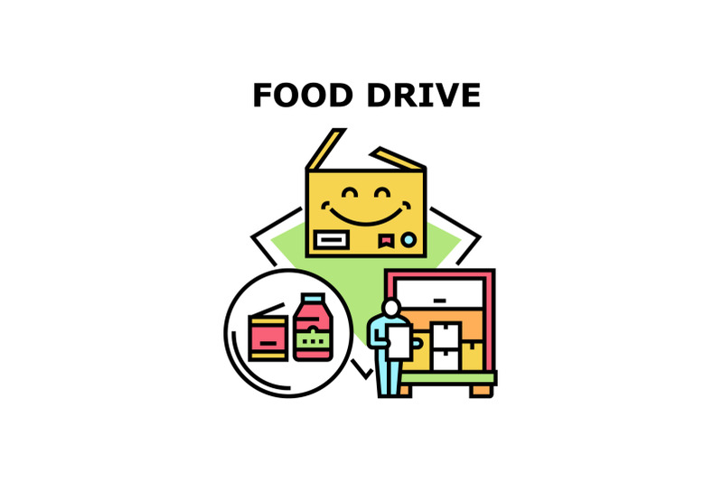 food-drive-icons-vector-illustrations