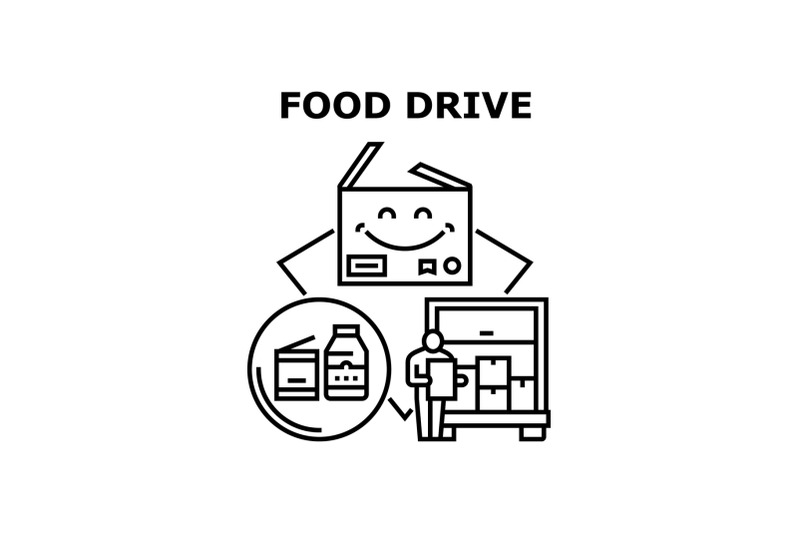 food-drive-icons-vector-illustrations