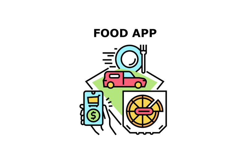 food-app-icons-vector-illustrations