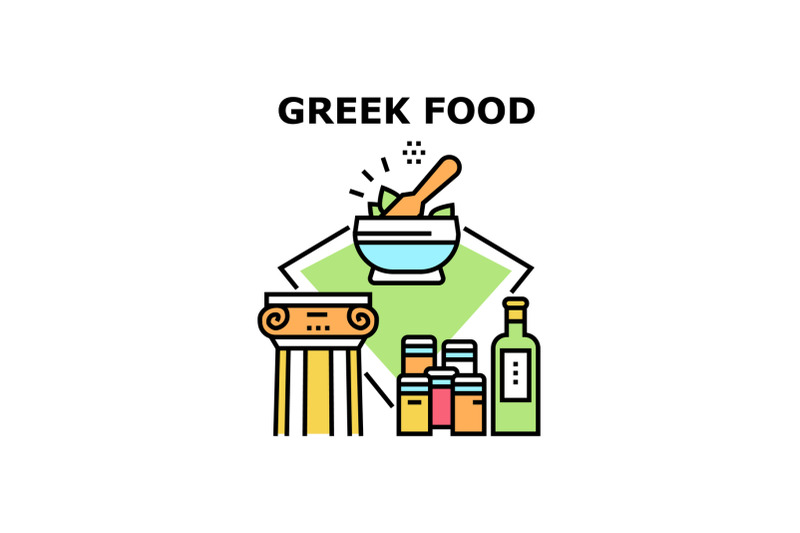 greek-food-icons-vector-illustrations