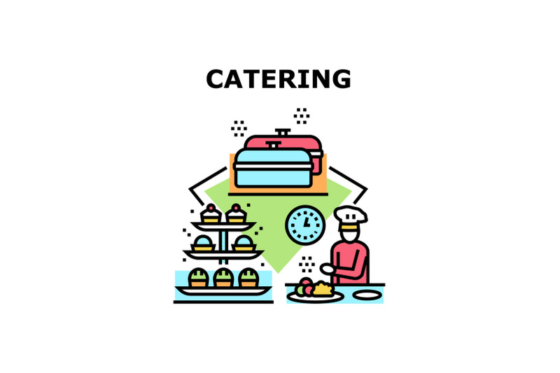 catering-service-icons-vector-illustrations