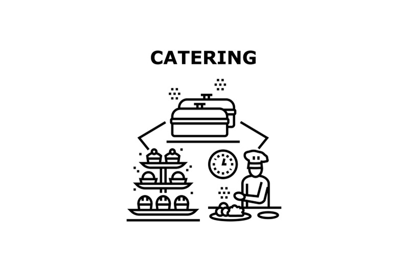 catering-service-icons-vector-illustrations