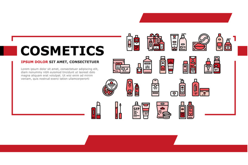 cosmetics-package-beauty-product-landing-header-vector